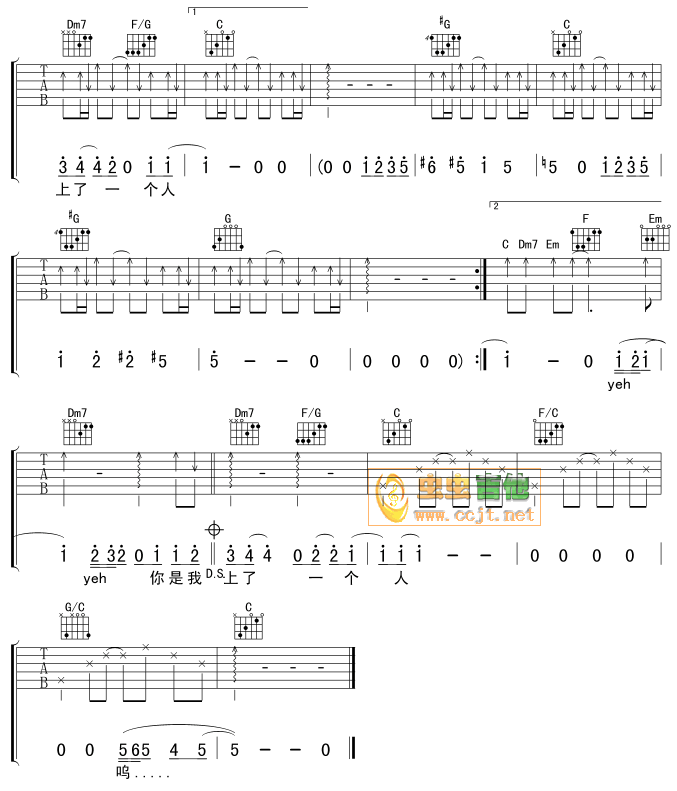 吉他简谱数字版_晴天吉他数字简谱(2)