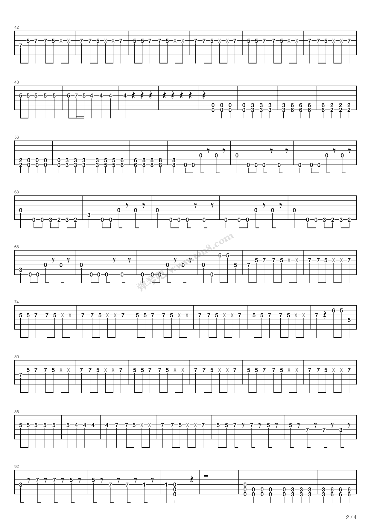 《电影 环太平洋主题曲(pacific rim,ramin djawadi(六线谱 吉他谱