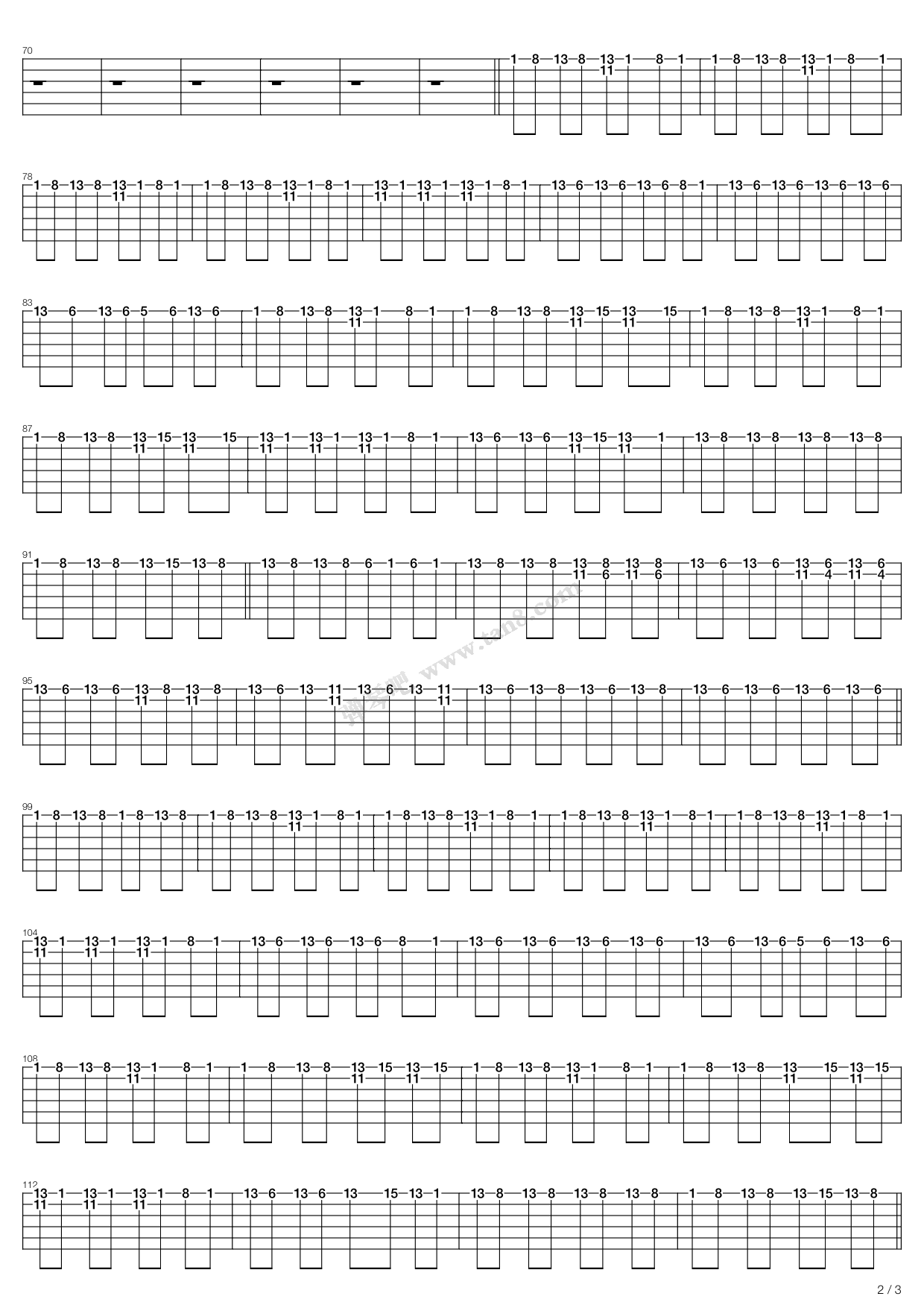 《minemine》,周杰伦(六线谱 吉他谱吉他谱 第10页