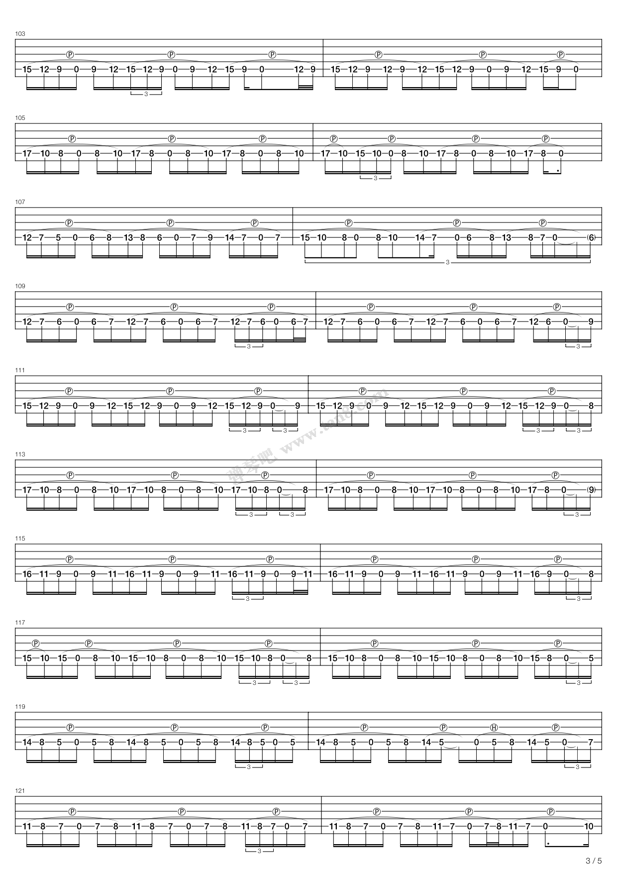 《sick love song,motley crue(六线谱 吉他谱吉他谱 第8页