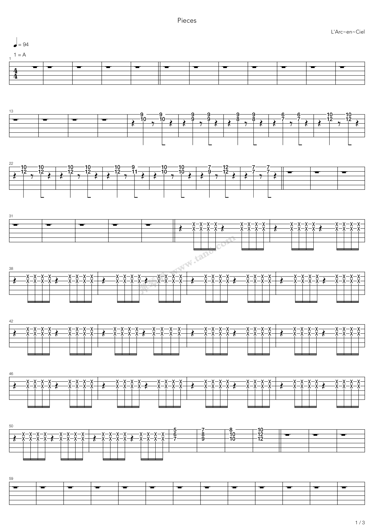 吉他谱 第6页