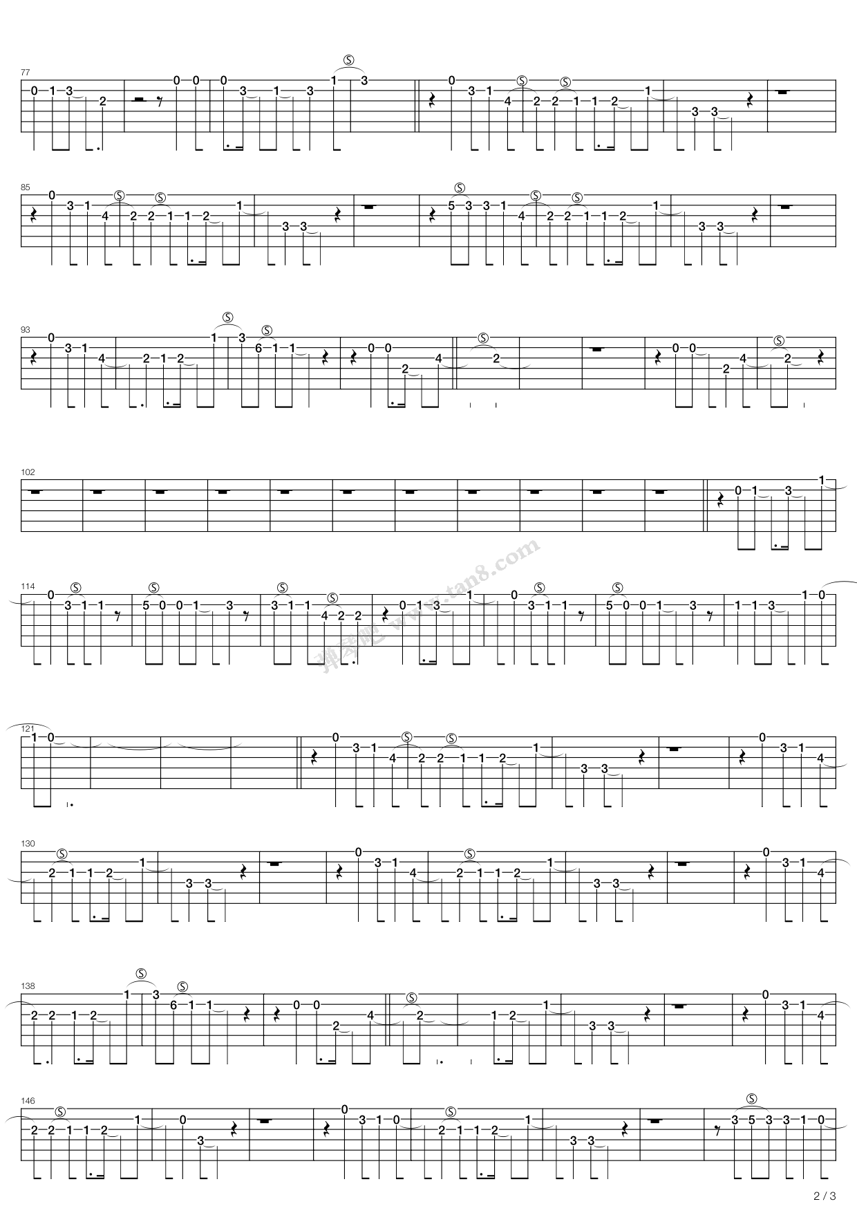 《ophelia》,larc～en～ciel( 调六线吉他谱-虫虫吉他