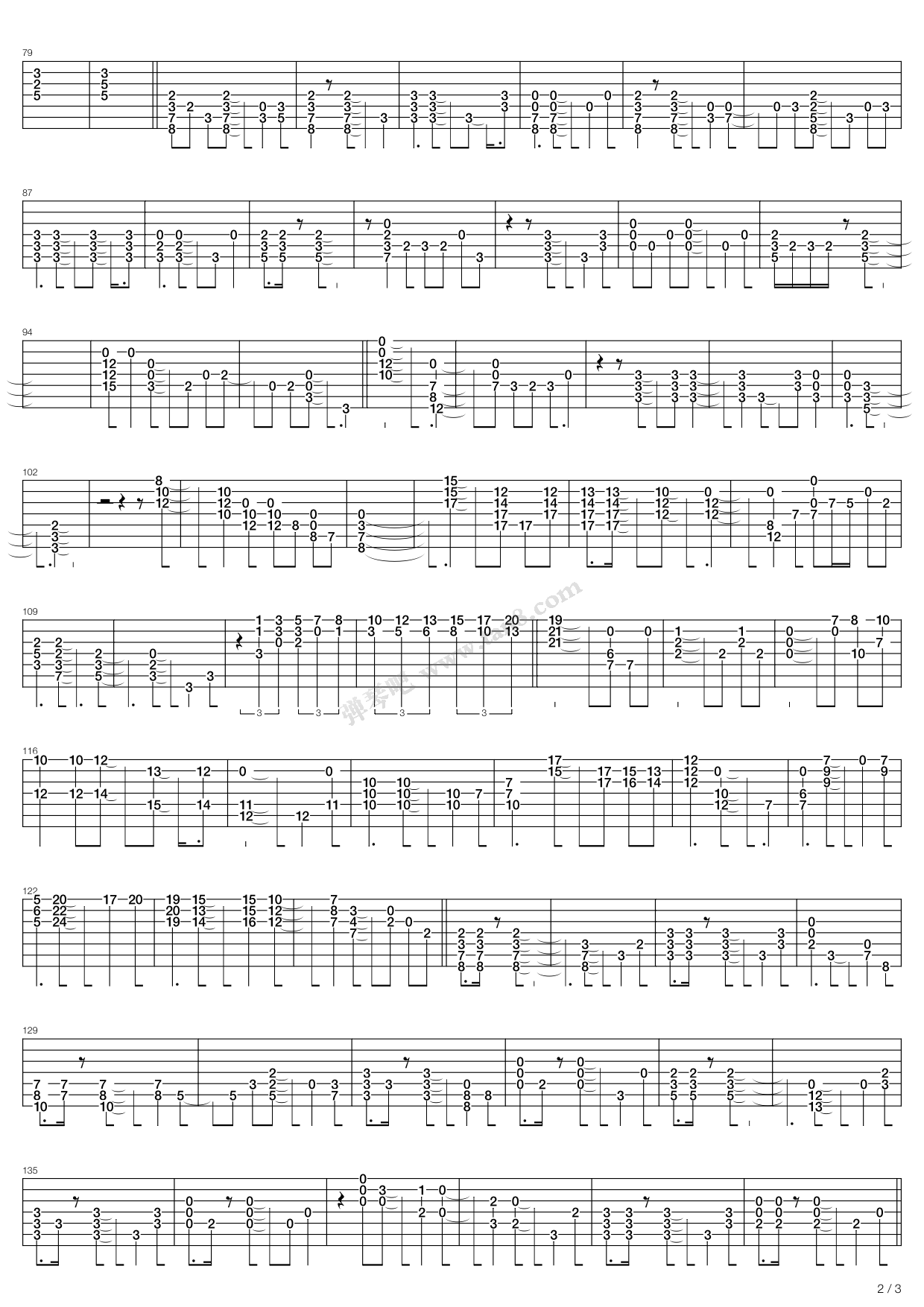 《ophelia》,larc～en～ciel( 调六线吉他谱-虫虫吉他