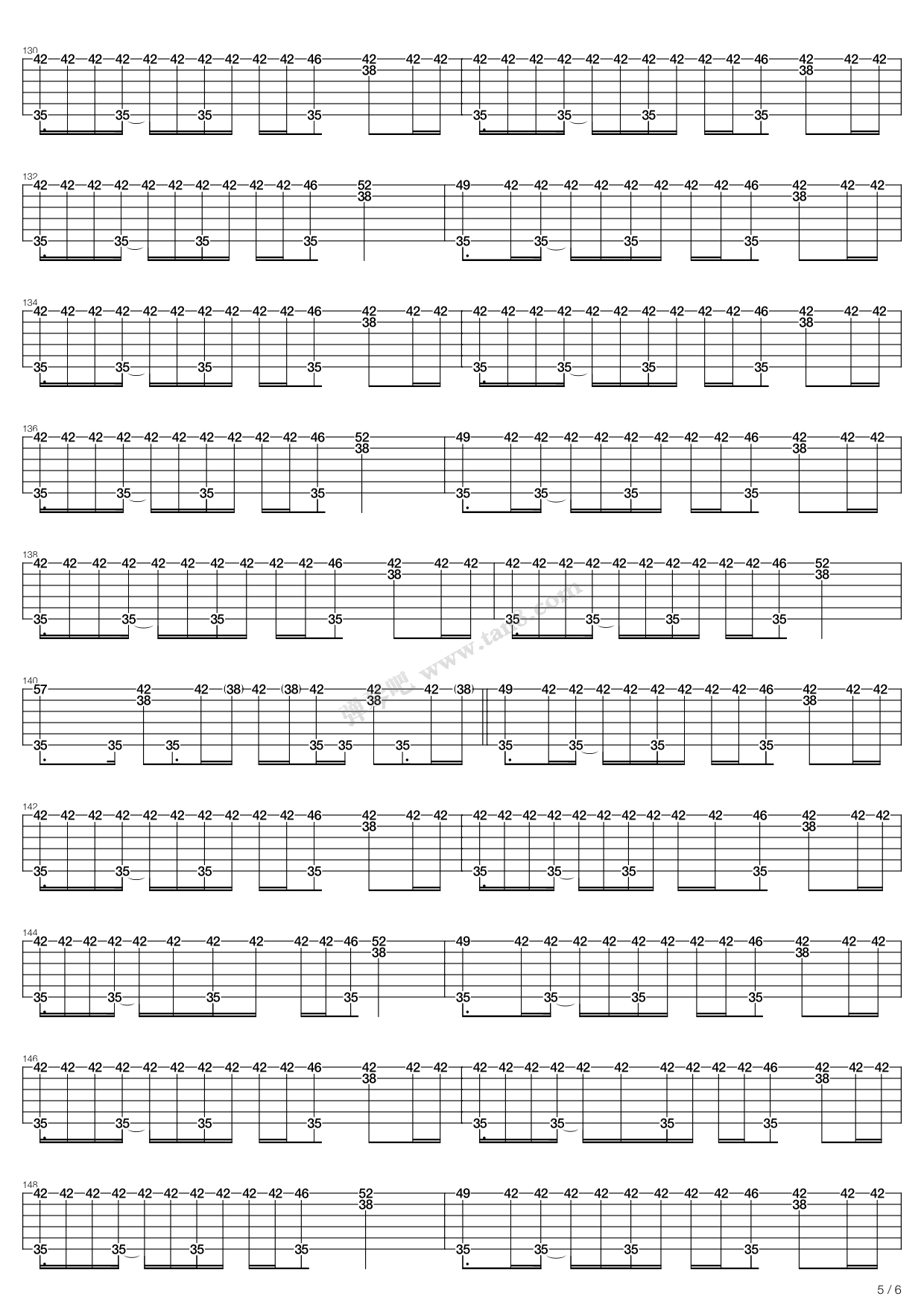 《ophelia》,larc～en～ciel( 调六线吉他谱-虫虫吉他