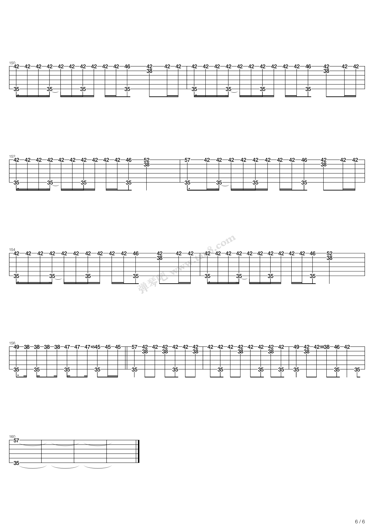 《ophelia》,larc～en～ciel( 调六线吉他谱-虫虫吉他