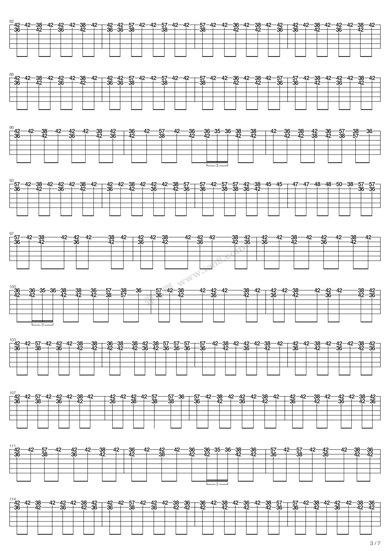 《orion》,metallica(六线谱 吉他谱吉他谱 第33页