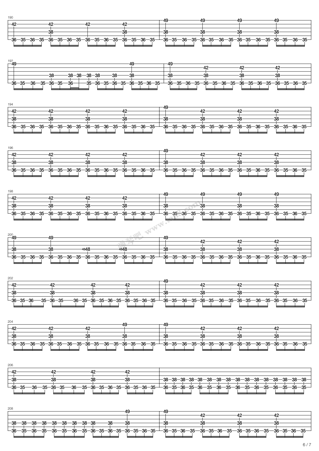 《fade to black(10)》,metallica(六线谱 吉他谱吉他谱 第32页