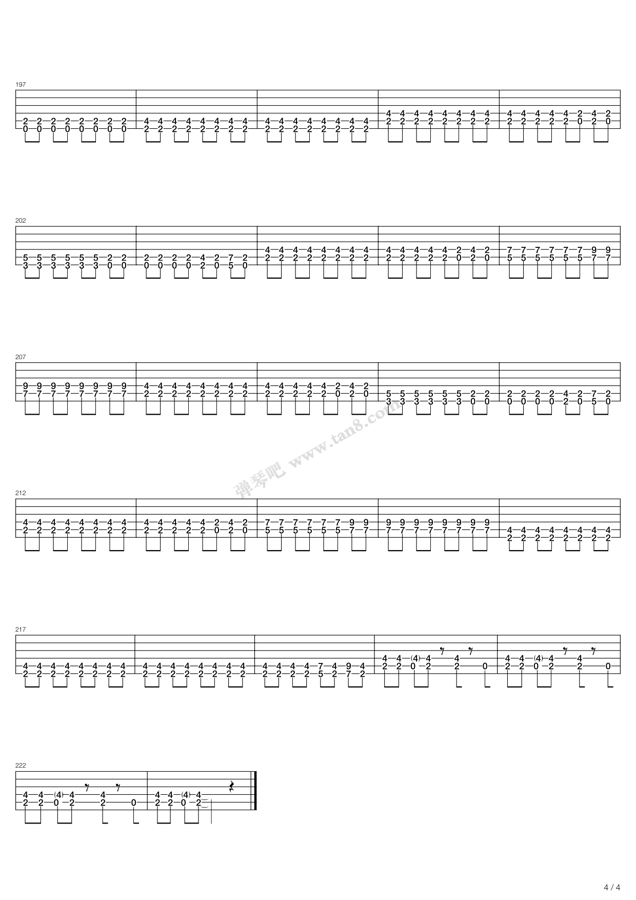 《lightning strikes twice》,iron maiden(六线谱 吉他谱吉他谱 第8