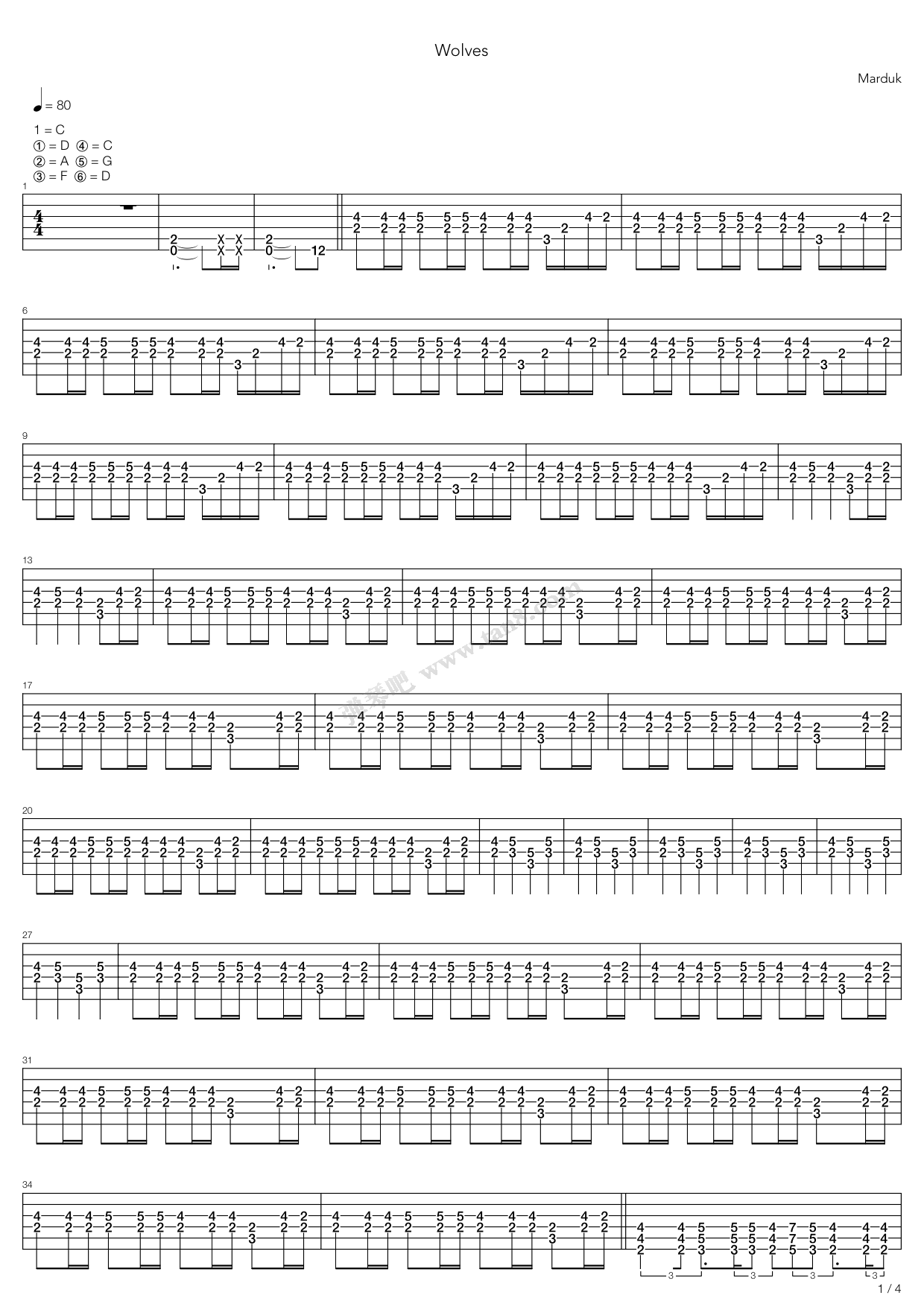 wolves吉他谱 第5页