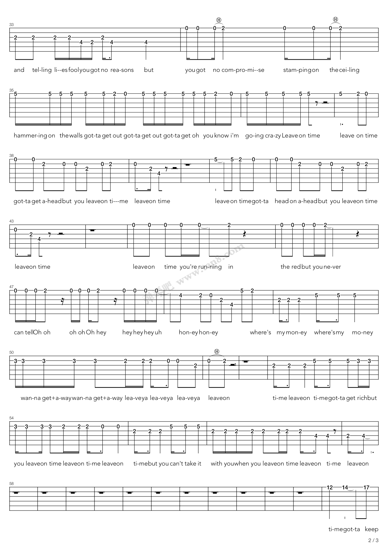 《dead on time》,queen(六线谱 吉他谱吉他谱 第28页