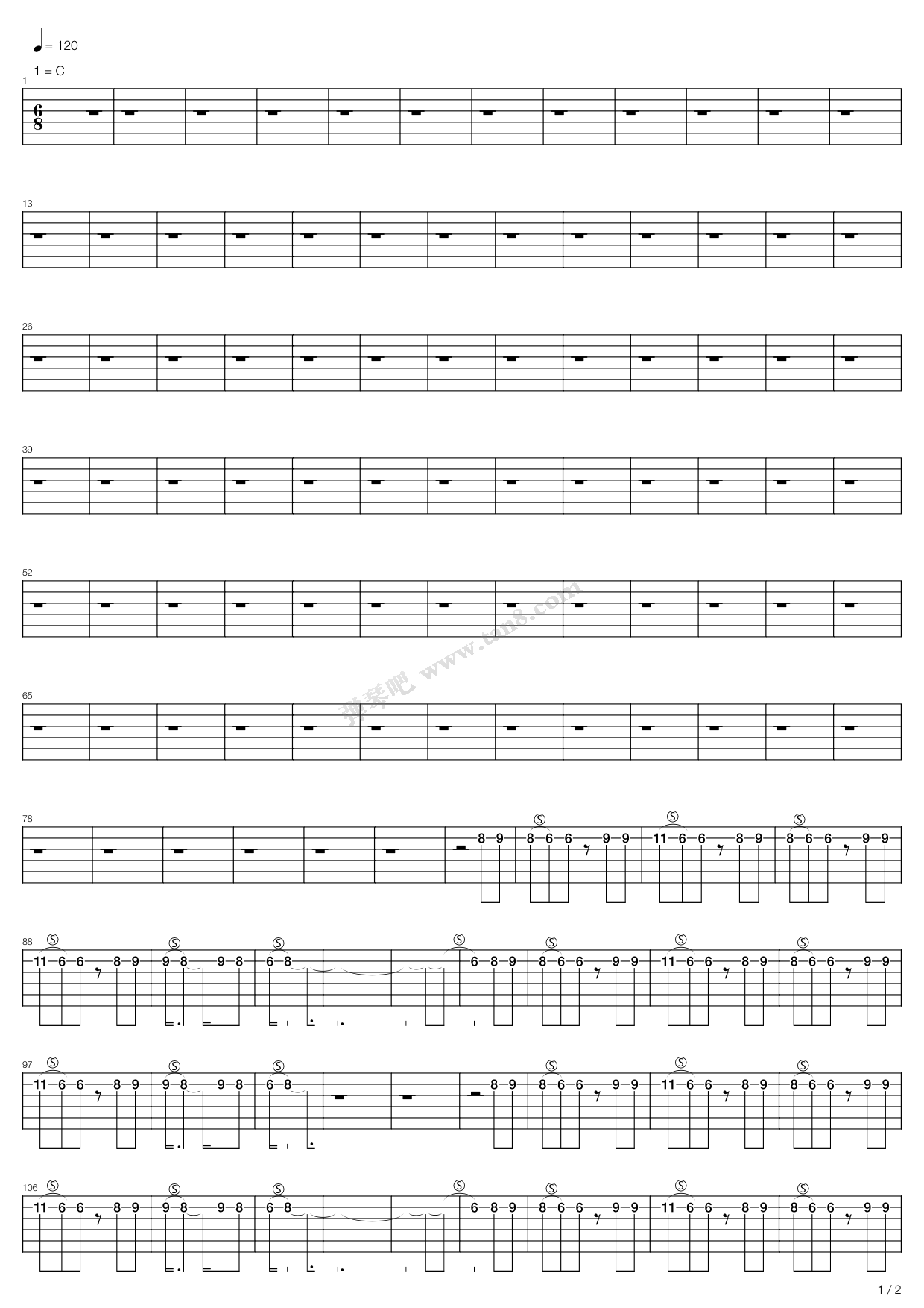 《dusk》,anathema(六线谱 吉他谱吉他谱 第18页