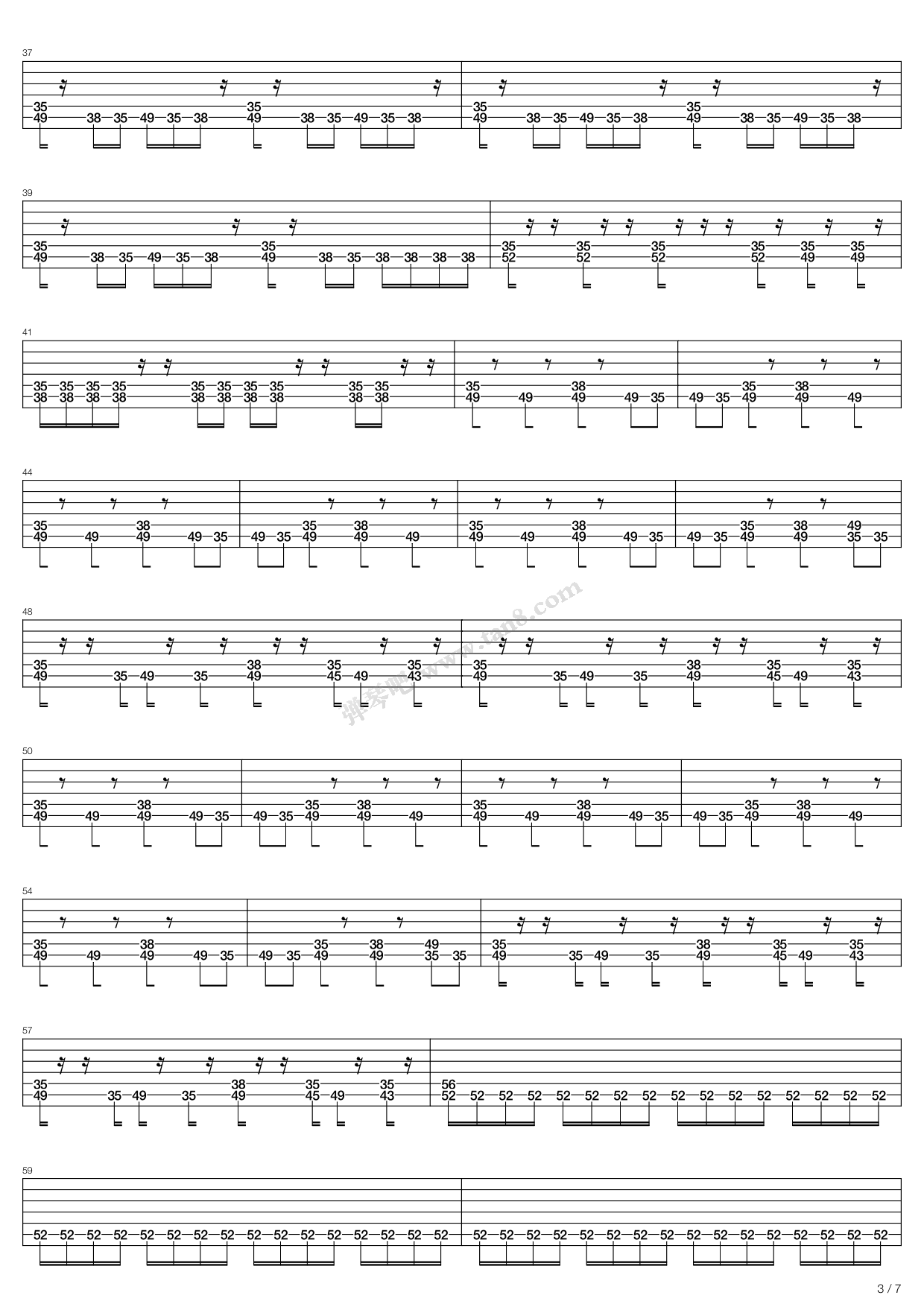 《raising hell》,bullet for my valentine(六线谱 吉他谱吉他谱 第