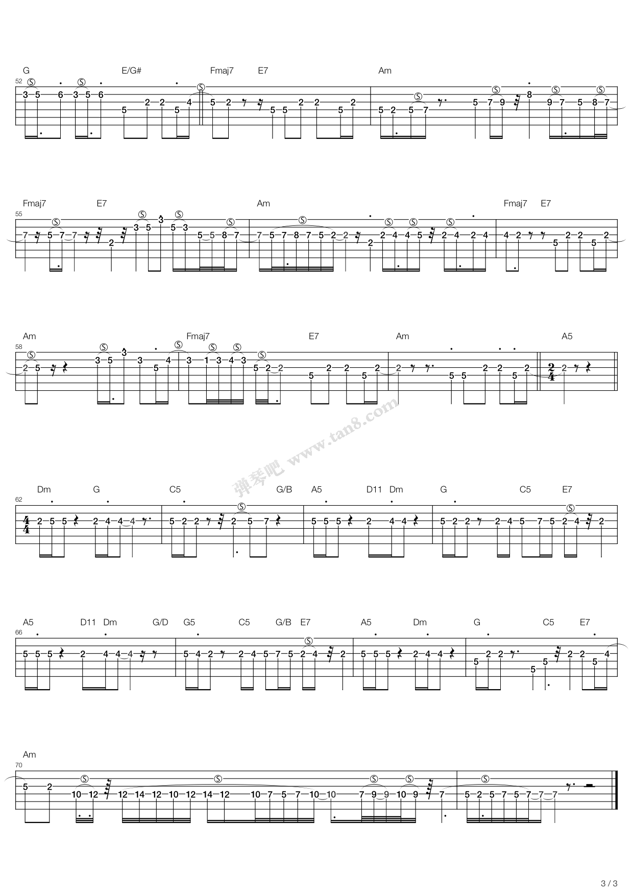 boyfriend吉他谱 第3页