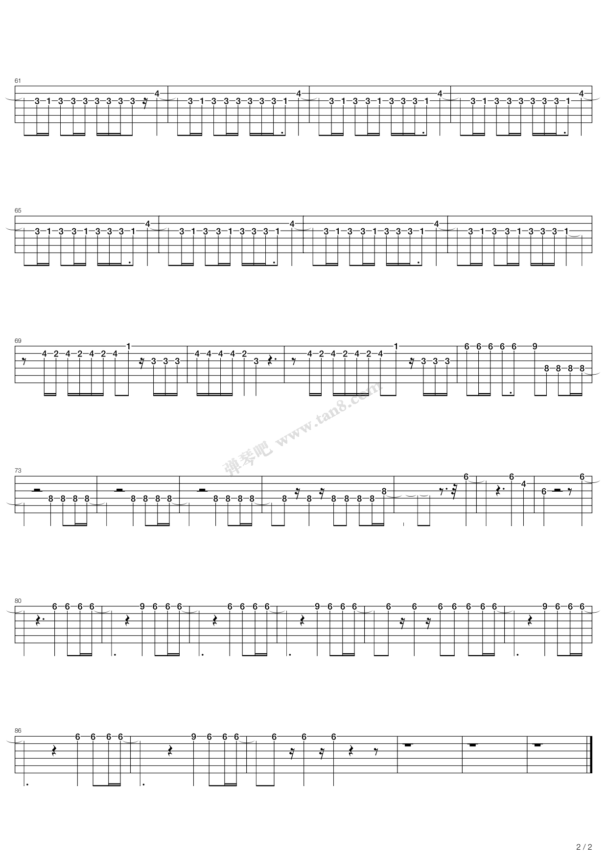 teeth吉他谱 第2页