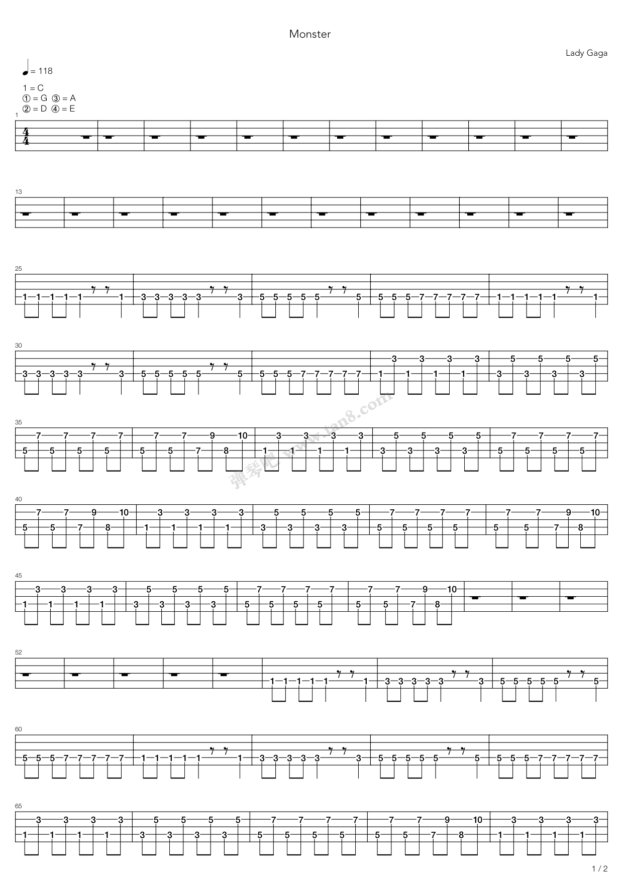 monster吉他谱 第13页