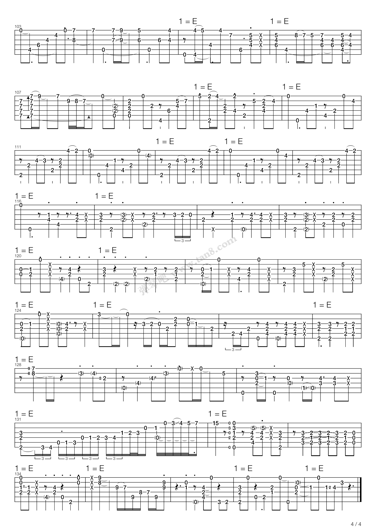 《drivetime》,tommy emmanuel(六线谱 吉他谱吉他谱 第4页