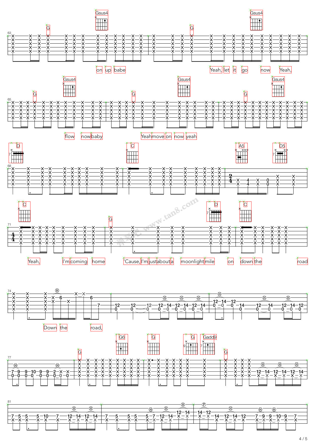 moonlight mile 吉他谱-虫虫吉他谱免费下载