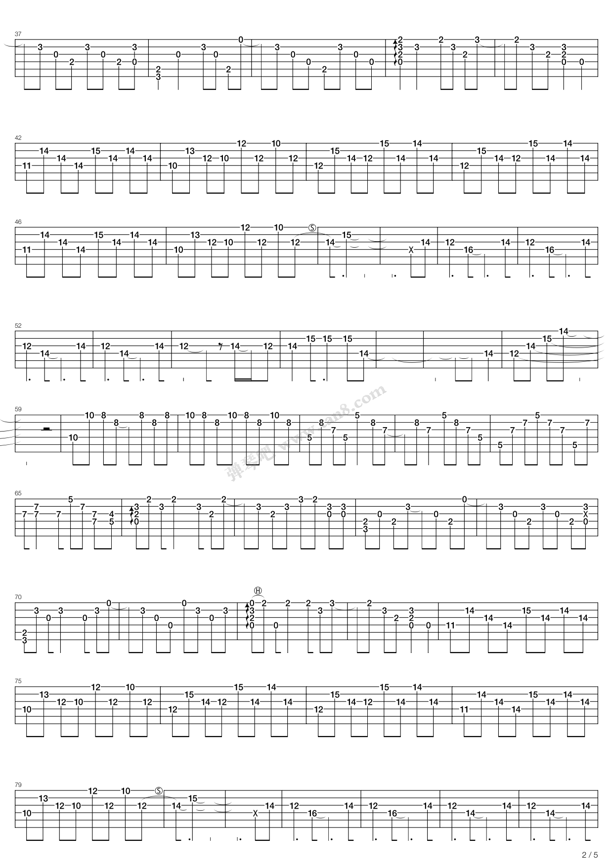 sweet child o mine吉他谱 第2页