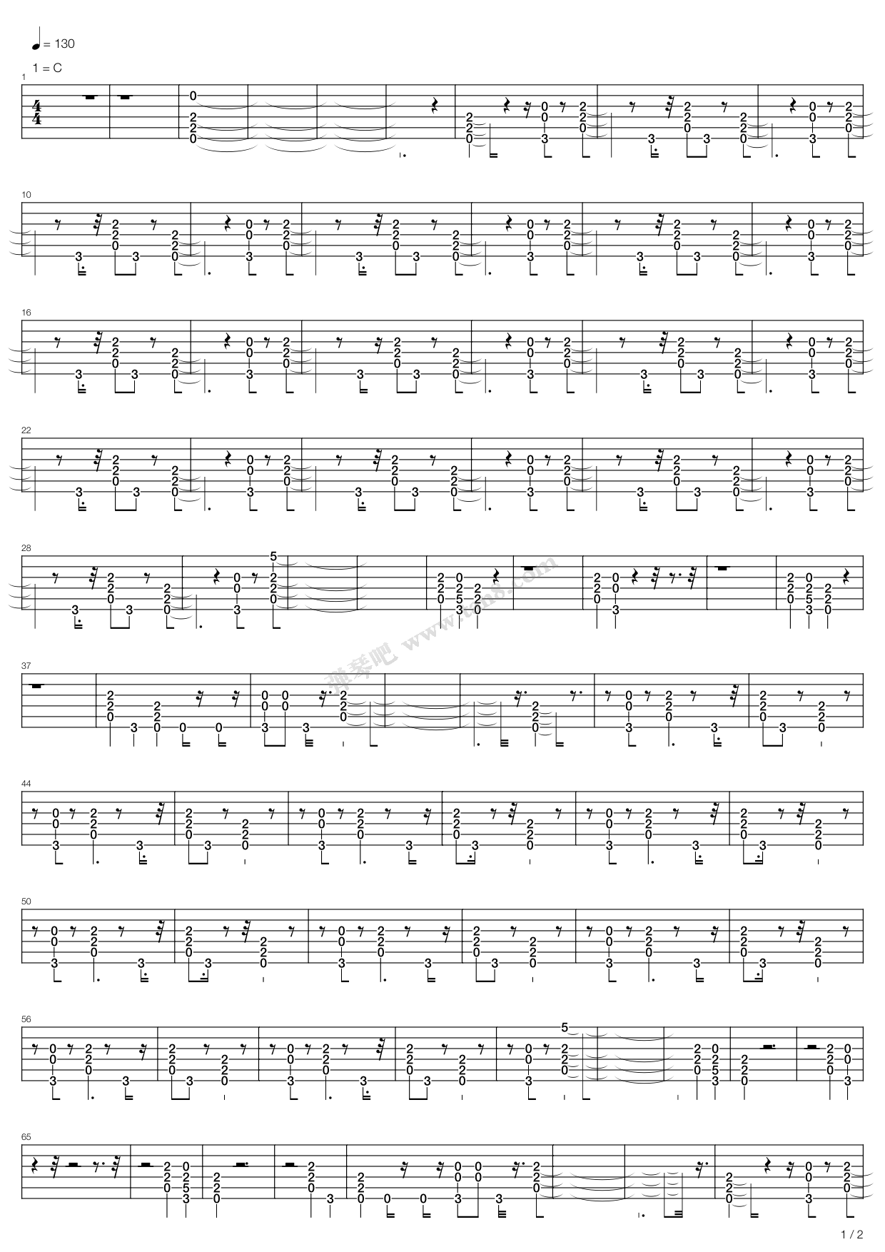 《tnt》,ac/dc( 调六线吉他谱-虫虫吉他谱免费下载