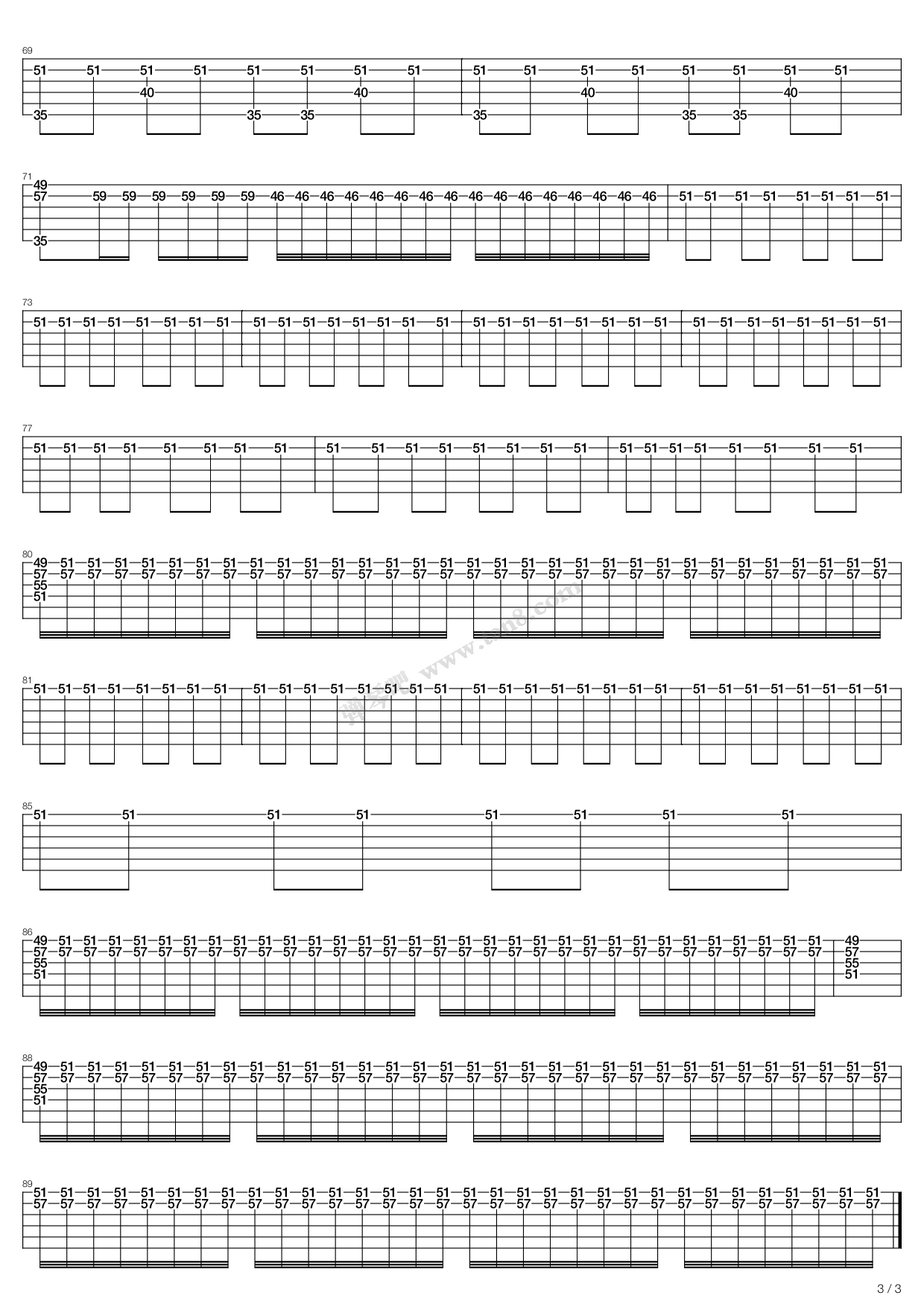 《creep,radiohead(六线谱 吉他谱吉他谱 第11页