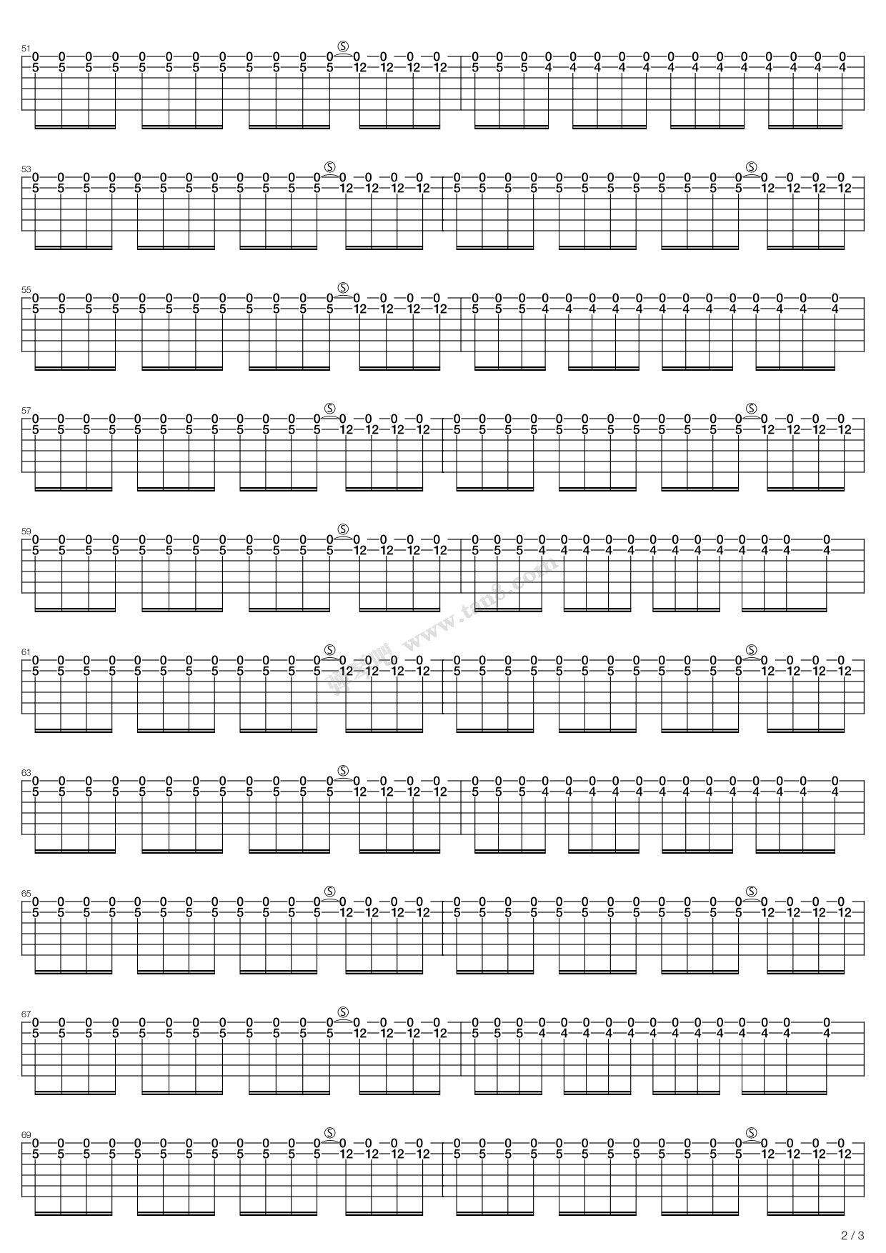 《fix you》,coldplay(六线谱 吉他谱吉他谱 第2页